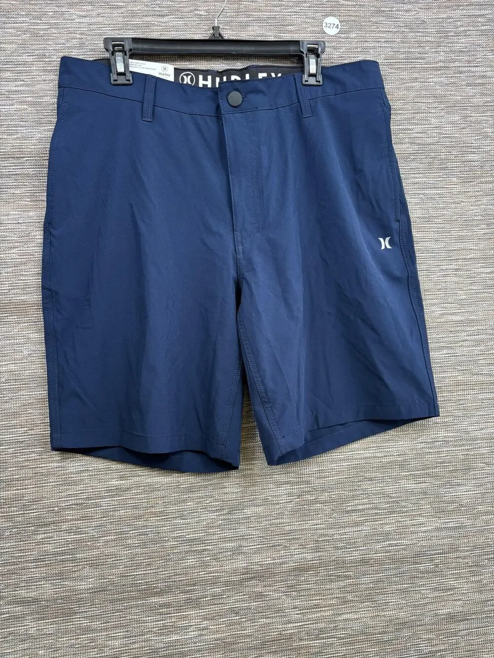 Hurley All Day Hybrid Shorts Mens 36 Blue Quick Dry 4-Way Stretch Lightweight